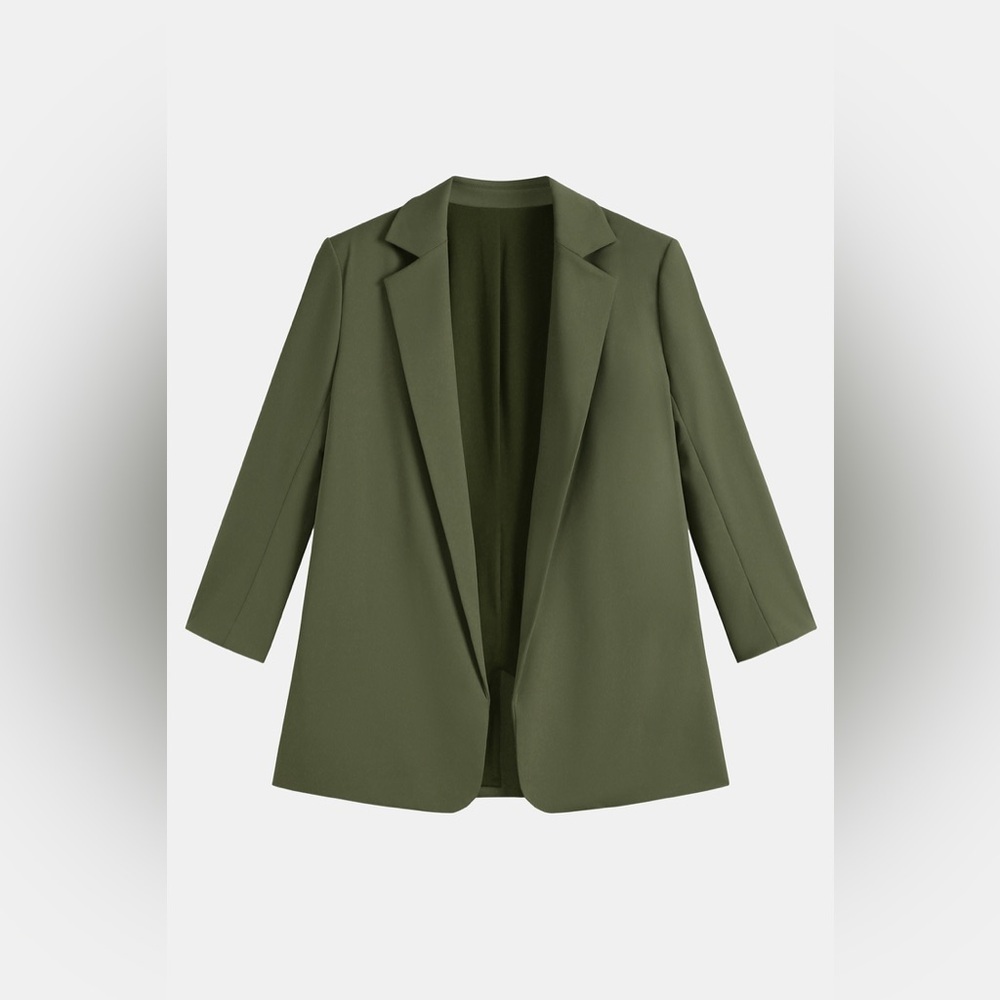 Cupshe x JoJo Olive Green Longline Blazer Size XS NWT